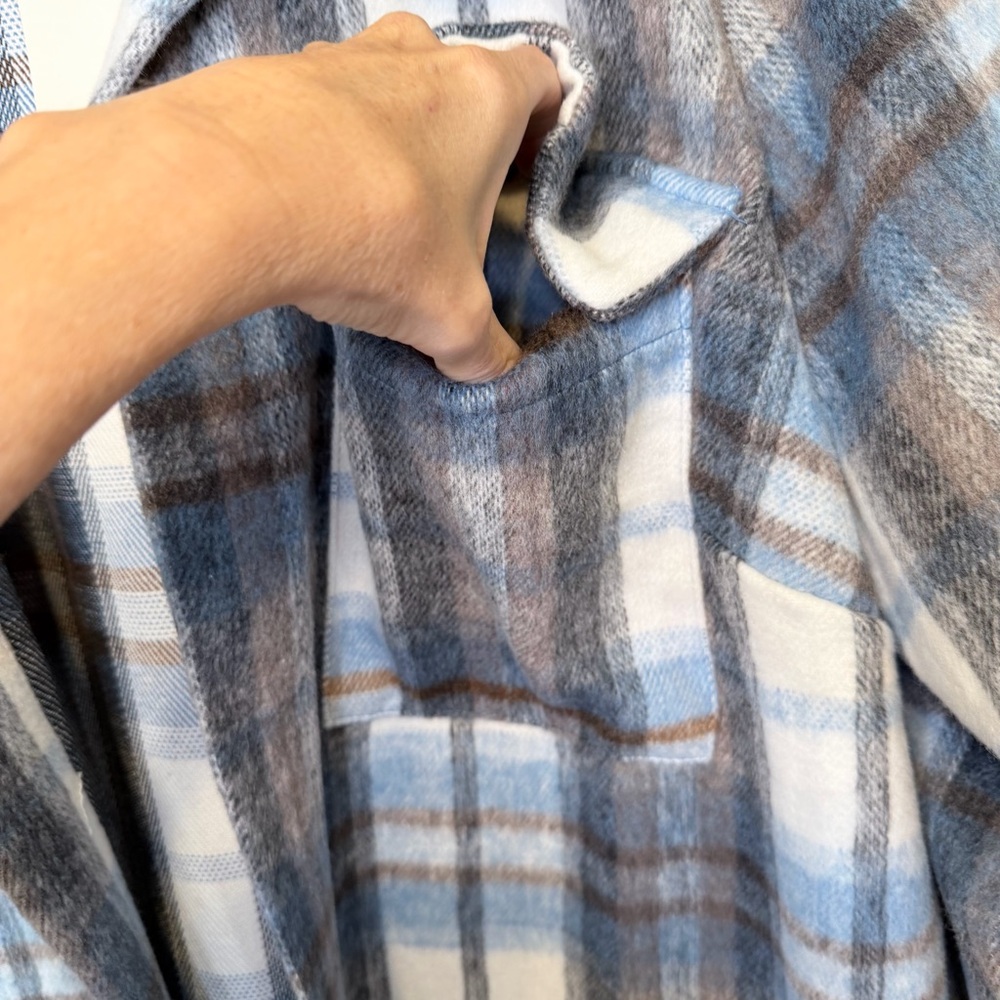 MELLODAY | NWT Plus Size Plaid Utility Shirt Jacket Shacket - Picture 9 of 14